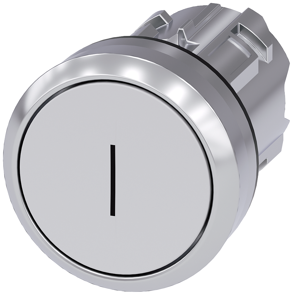 P/BUTTON ø22M FLAT WH - I