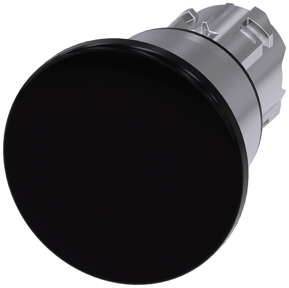 P/BUTTON ø22M MUSHRM ø40 L-PULL BK