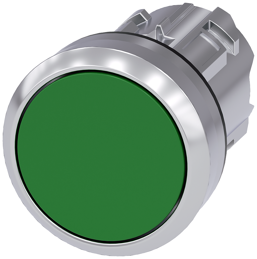 P/BUTTON ø22M FLAT GN
