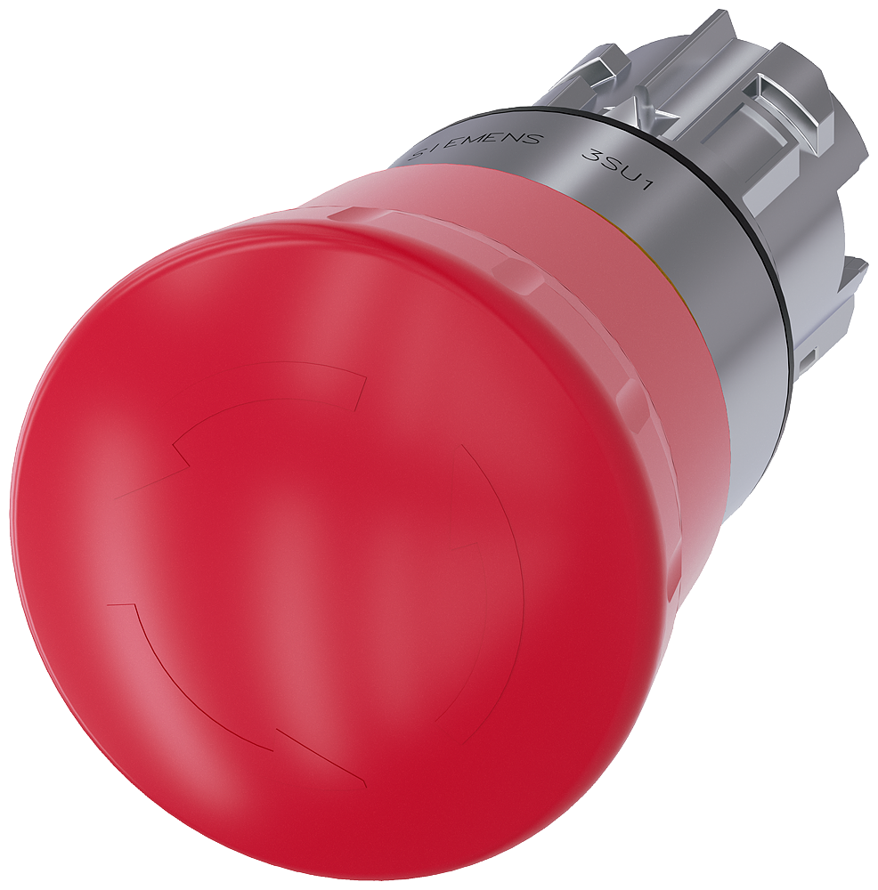 P/BUTTON ø22M MUSHRM ø40 L-ROT RD