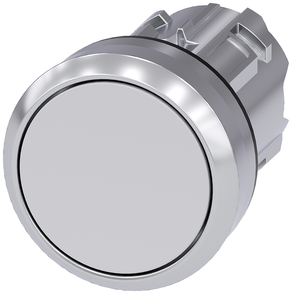 P/BUTTON ø22M FLAT WH